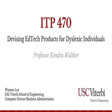 Devising EdTech Products for Dyslexic Individuals