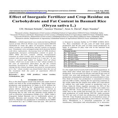 The Drought Resistance of Wheat and Paddy With saccharum Munja | PDF