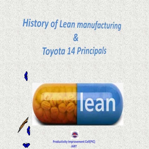 History of Lean manufacturing & TPS 14 Principal