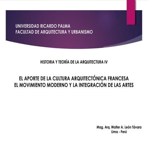El aporte de la cultura arquitectónica francesa