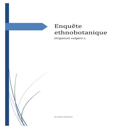 Enquête  ethnobotanique