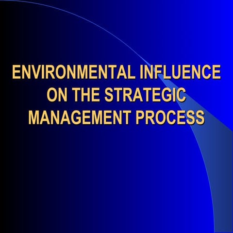 6 environmental influence   internal and external environment