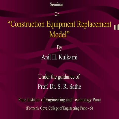 Equipment Replacement Model1 modi