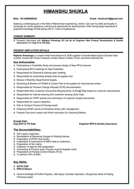 Sudhakar new experience cv | PDF