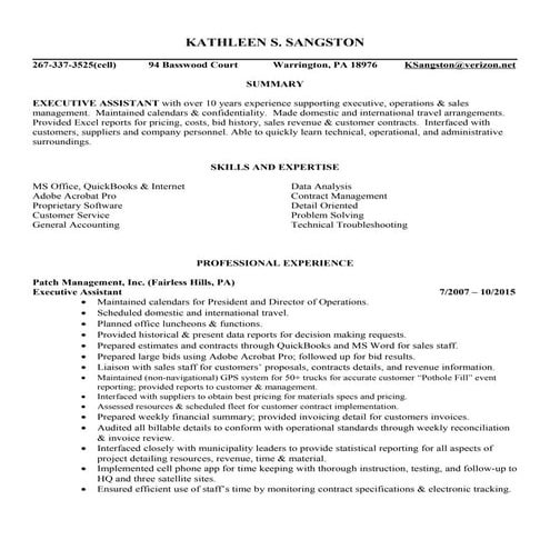 Sangston Kathleen Admin Asst