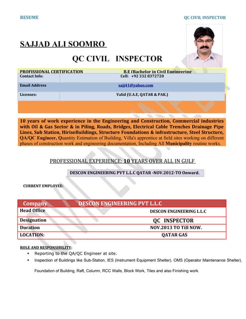 Qa Qc Civil Engineer Pdf Qa Qc Civil Engineer Pdf