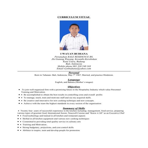 Cv ( Butler ) | DOC
