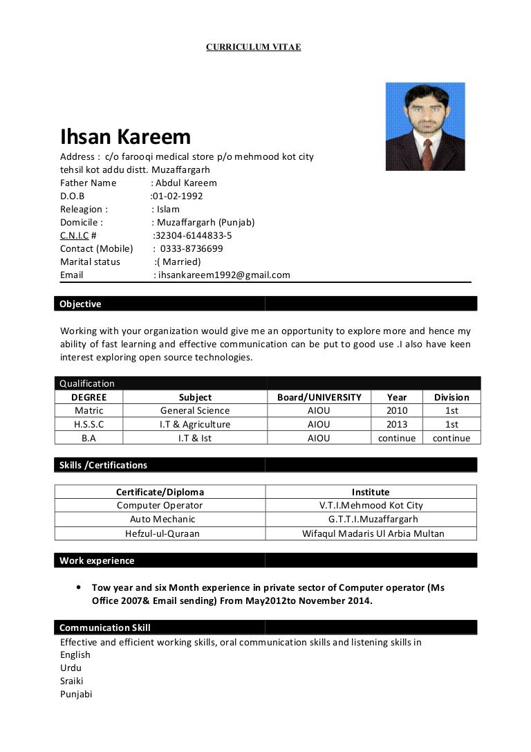 Ihsan Kareem Cv