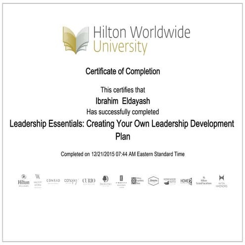 Creating Your Own Leadership Development