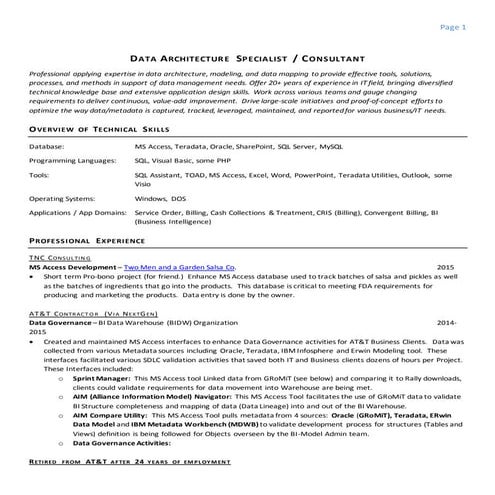 Resume - Paul Chambless