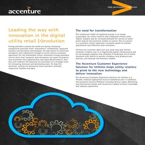 Accenture Customer Experience Solution For Utilities