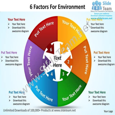 Circular flow diagram 6 stages powerpoint templates 0712 | PDF
