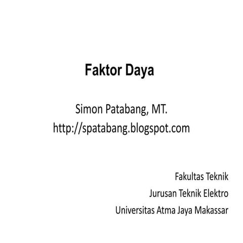 6  faktor daya
