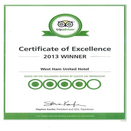 Certificate of Excelence 2013