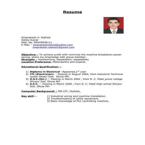 Resume for CE | DOC