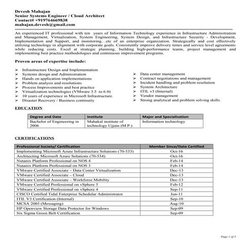 Devesh_VMW_Cloud Architect