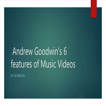 6 features of music videos
