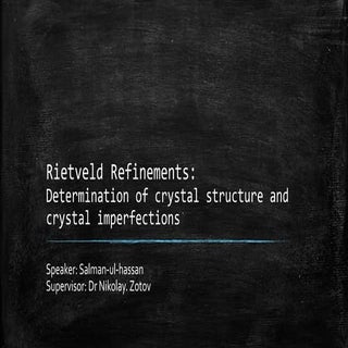 Rietveld Refinements ppt