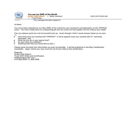 You are our SME of the Month