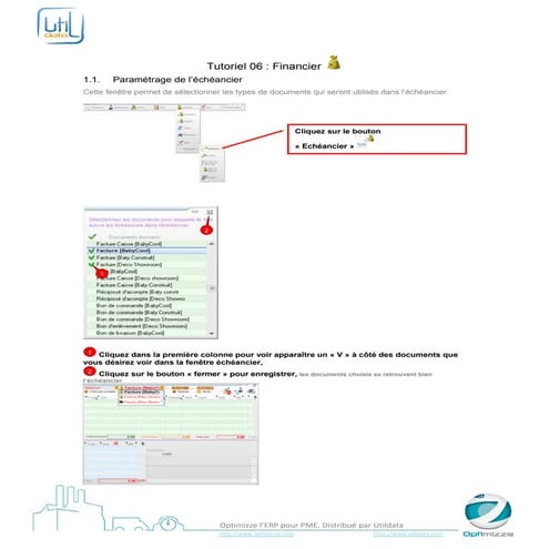 Configuration : Financier - Optimizze - ERP - V16