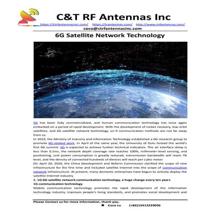 6G satellite network technology