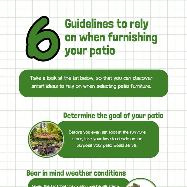6 Guidelines to Rely on when Furnishing Your Patio PDF