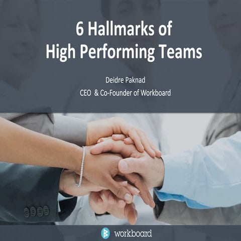 The 6 Patterns of High Performing Teams
