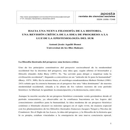El progreso indefinido y sus contradicciones | PDF