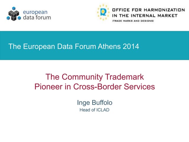 EDF2014: Talk of Inge Buffolo, Head of Institutional Relations ad Linguistic ...