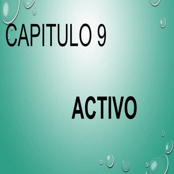 Capítulo 9: Activo | PPTX