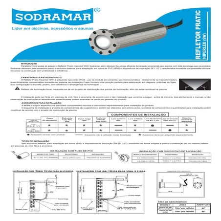 Manual de iluminação Led Pool para piscina - Sodramar | PDF