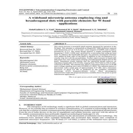 A wideband microstrip antenna employing ring and  hexadecagonal slots with pa...