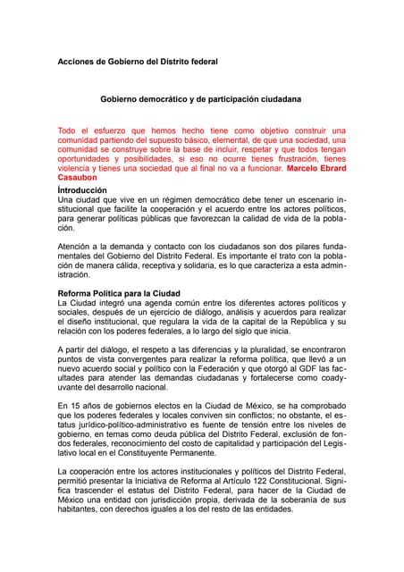 Marcelo Ebrard: Sexto Informe