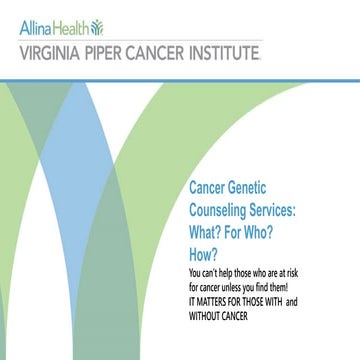 Cancer Genetic Counseling Services