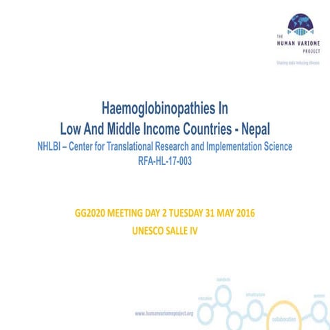Haemoglobinopathies in Low- and Middle-Income Countries: Nepal - Tilak Shresta
