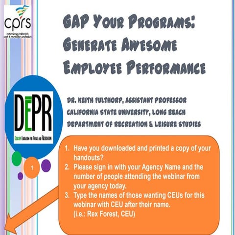 Make and Take GAP Your Programs - Generate Awesome Performance