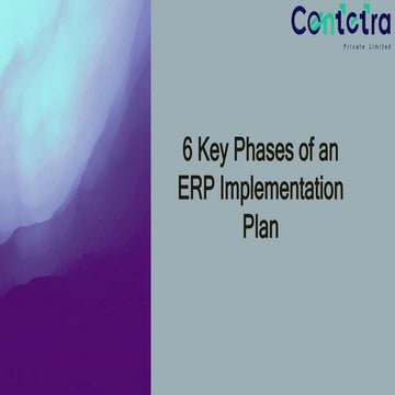 6 key phases of an erp implemantion plan | PPT
