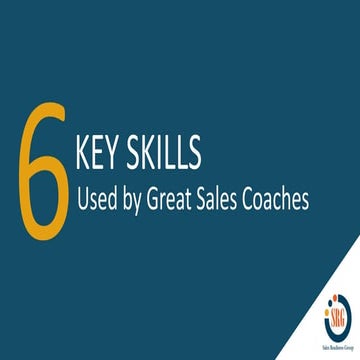 6 Key Skills Used by Great Sales Coaches