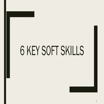 6 key Soft Skills