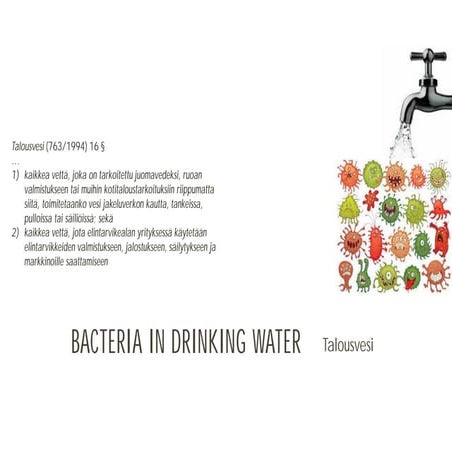 Bacteria in Drinking water