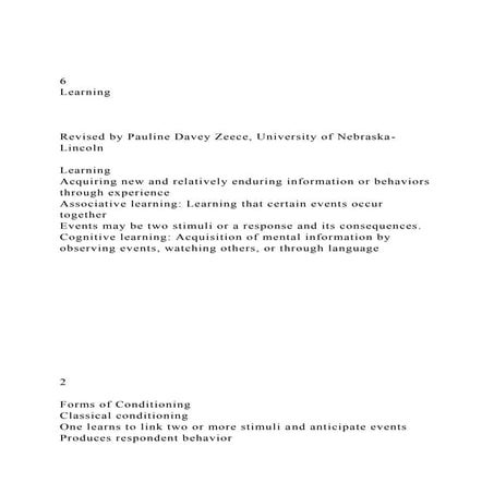 6LearningRevised by Pauline Davey Zeece, University of.docx
