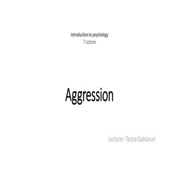 Causes of aggression copy | PPTX