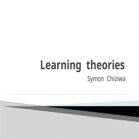 2Learning  theories psychology education