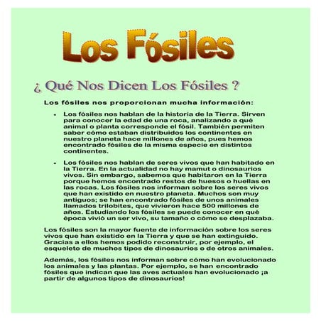 6 los fósiles
