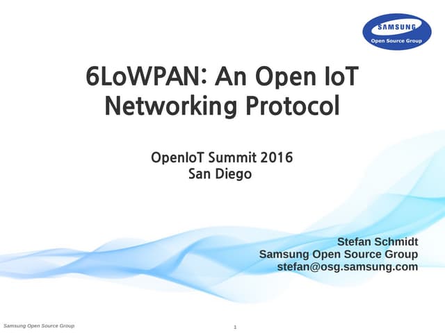 6LoWPAN: An Open IoT Networking Pro...