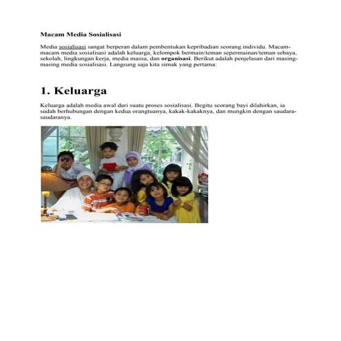 6 macam media sosialisasi