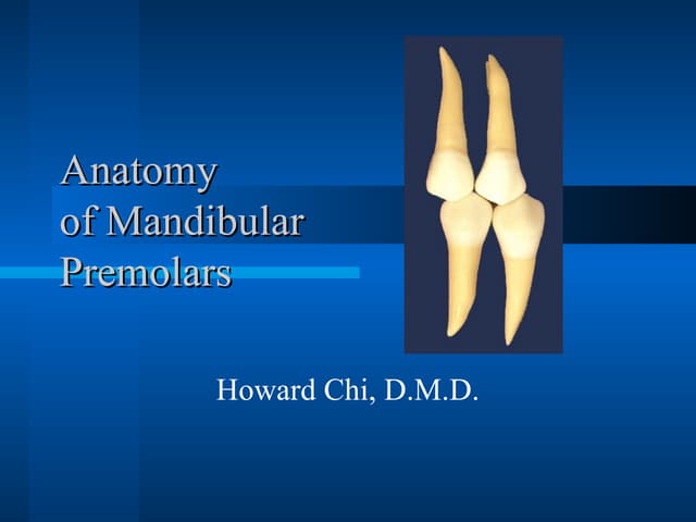 Maxillary second premolar | PPTX