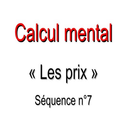 6ème les prix séquence n°7
