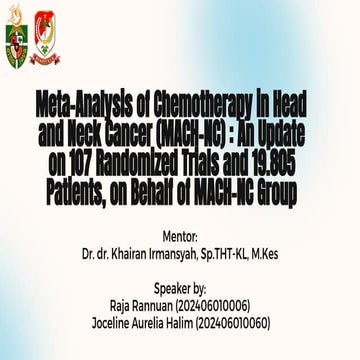 Induction chemotherapy for locally advanced head and neck cancers | PPTX