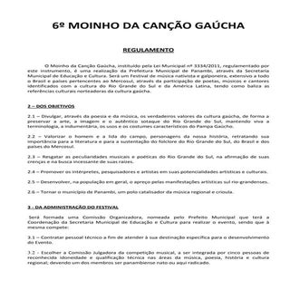 6º moinho da canção gaúcha